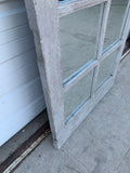 12 Pane Gray Arched Mirror