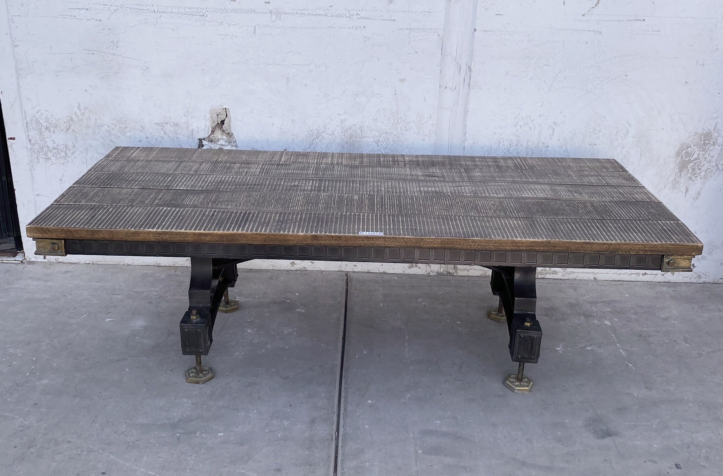 Iron Coffee Table with Wood Top