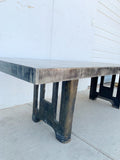 8' Industrial Steel Dining Table