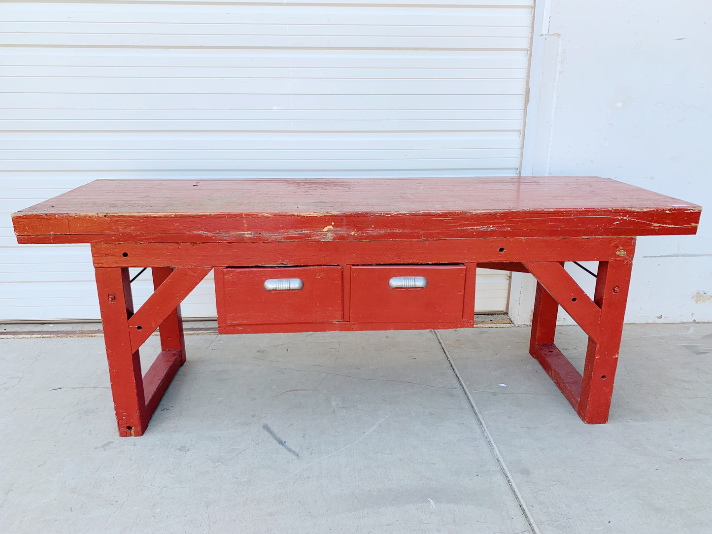 2 Drawer Red Work Table